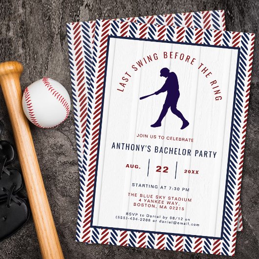 Invitation Dernier Swing Avant La Bague Enterrement de Vie de