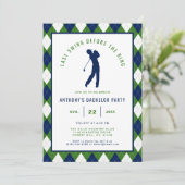 Invitation Dernier Swing avant le mariage | EVG de golf (Debout devant)
