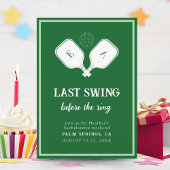 Invitation Dernier Swing Avant le Pickleball de Bachelorette