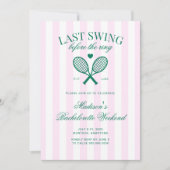 Invitation Dernier Swing Avant Le Ring Retro Tennis Bach (Devant)
