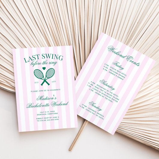 Invitation Dernier Swing Avant Le Ring Retro Tennis Bach