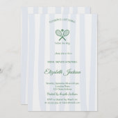 Invitation Dernier Swing Country Club Bleu Fête des mariées r (Devant / Derrière)