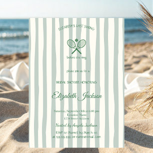 Invitation Dernier Swing Country Club Green Stripe Fête des m