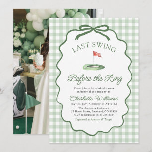 Invitation Dernier Swing de Sage Golf Avant la Douche de Mari
