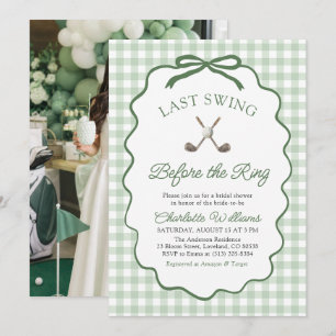 Invitation Dernier Swing de Sage Golf Avant la Douche de Mari