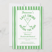 Invitation Dernier swing golf club de pays Bachelorette week- (Devant)