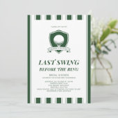 Invitation Dernier Swing Vert Avant la Douche de Mariée de l' (Debout devant)