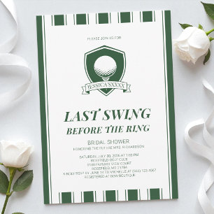 Invitation Dernier Swing Vert Avant la Douche de Mariée de l'