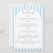 Invitation Dernier Toast Beach Boho Bachelorette Party Itinér (Dos)