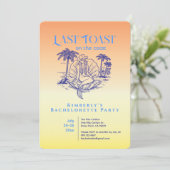 Invitation Dernier Toast Blue Mermaid Bachelorette (Debout devant)