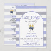 Invitation Dernier Toast Coast Beach Bachelorette Weedkend Pa (Devant / Derrière)