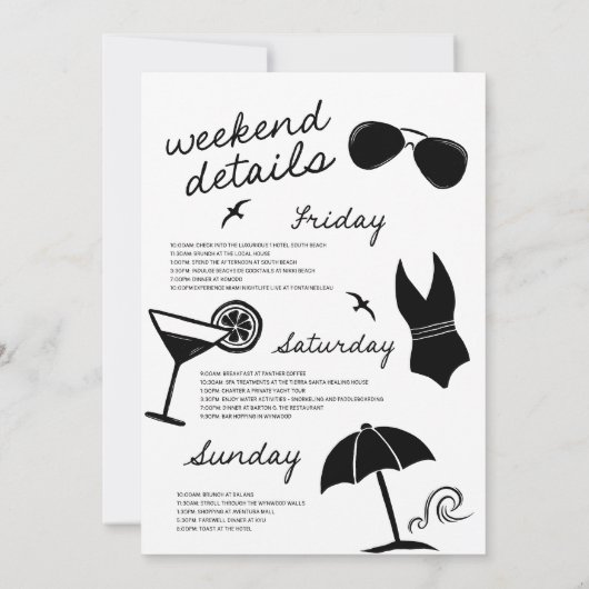 Invitation Dernier Toast Main Drake Bachelorette Week-end (Dos)