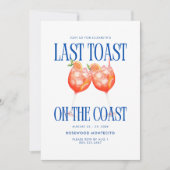 Invitation Dernier toast sur la côte Aperol Spritz Bacheloret (Devant)