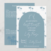 Invitation Dernier Toast Sur La Côte Bachelorette (Devant / Derrière)