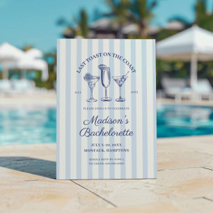 Invitation Dernier Toast Sur La Côte Bachelorette Bleue Week-