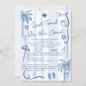 Invitation Dernier Toast Sur La Côte Bachelorette Bleue Week- (Devant)