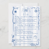 Invitation Dernier Toast Sur La Côte Bachelorette Bleue Week- (Dos)