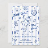 Invitation Dernier Toast Sur La Côte Bachelorette Fête (Devant)