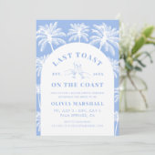 Invitation Dernier Toast Sur La Côte Bachelorette Fête (Debout devant)