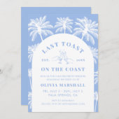 Invitation Dernier Toast Sur La Côte Bachelorette Fête (Devant / Derrière)