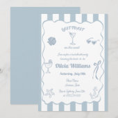 Invitation Dernier Toast Sur La Côte Bachelorette Fête (Devant / Derrière)