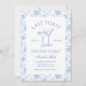 Invitation Dernier Toast Sur La Côte Bachelorette Fête (Devant)