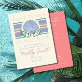 Invitation Dernier toast sur la côte - Bachelorette nautique