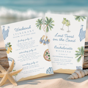 Invitation Dernier toast sur la Côte Bachelorette Party