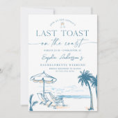 Invitation Dernier toast sur la Côte Bachelorette Party (Devant)