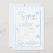 Invitation Dernier toast sur la côte Bachelorette Party (Dos)