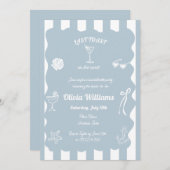 Invitation Dernier Toast Sur La Côte Bachelorette Pary Invita (Devant / Derrière)