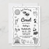 Invitation Dernier Toast Sur La Côte Bachelorette Week-End (Devant)