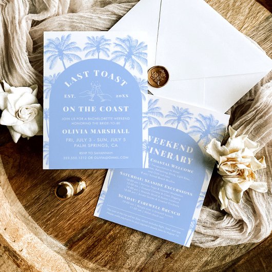 Invitation Dernier Toast Sur La Côte Bachelorette Week-End