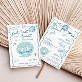 Invitation Dernier Toast sur la Côte Bachelorette Week-end