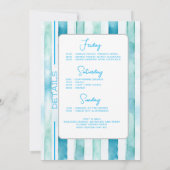 Invitation Dernier Toast Sur La Côte Bachelorette Week-End (Dos)