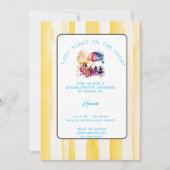 Invitation Dernier Toast Sur La Côte Bachelorette Week-End (Devant)