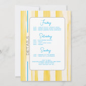 Invitation Dernier Toast Sur La Côte Bachelorette Week-End (Dos)