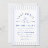 Invitation Dernier Toast Sur La Côte Bachelorette Week-End (Devant)