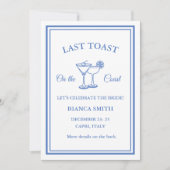 Invitation Dernier toast sur la côte Bachelorette Week-end de (Devant)