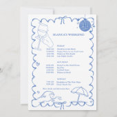 Invitation Dernier toast sur la côte Bachelorette Week-end de (Dos)