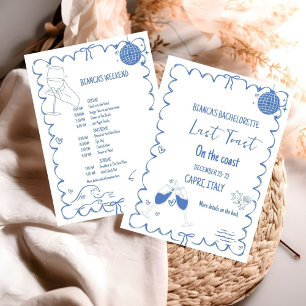 Invitation Dernier toast sur la côte Bachelorette Week-end de