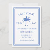 Invitation Dernier toast sur la côte Bachelorette Week-end de (Devant)