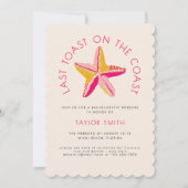 Invitation Dernier Toast Sur La Côte Beach Bachelorette Party (Devant)