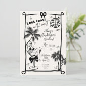 Invitation Dernier Toast Sur La Côte Beach Bachelorette Week- (Debout devant)