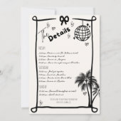 Invitation Dernier Toast Sur La Côte Beach Bachelorette Week- (Dos)