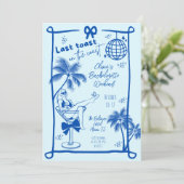 Invitation Dernier Toast Sur La Côte Beach Bachelorette Week- (Debout devant)