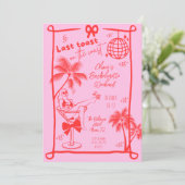 Invitation Dernier Toast Sur La Côte Beach Bachelorette Week- (Debout devant)