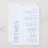 Invitation Dernier Toast Sur La Côte Florale Bachelorette (Dos)