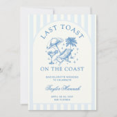 Invitation Dernier Toast sur la Côte Itinéraire de la Bachelo (Devant)