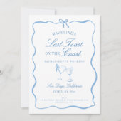 Invitation Dernier Toast sur la Côte Itinéraire de la Bachelo (Devant)